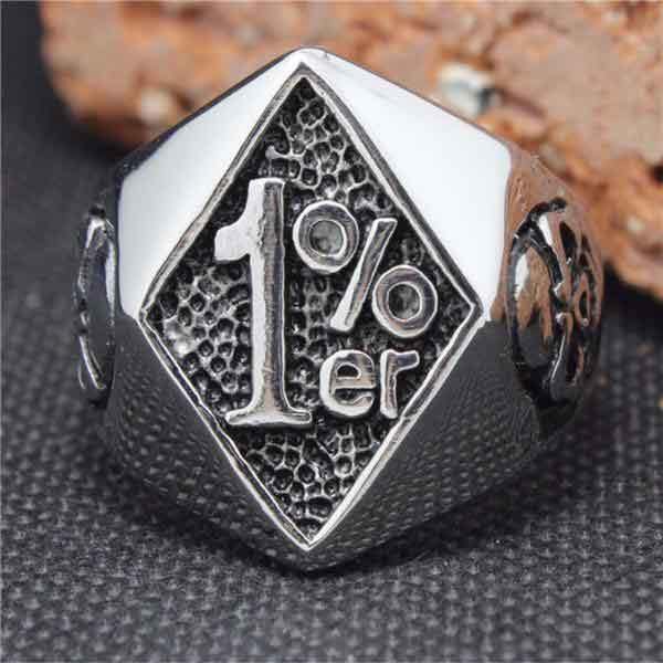 Sterling silver men's Biker ring Pan head Engine Big Bike Twin head high  polished and antiqued 925 silver
